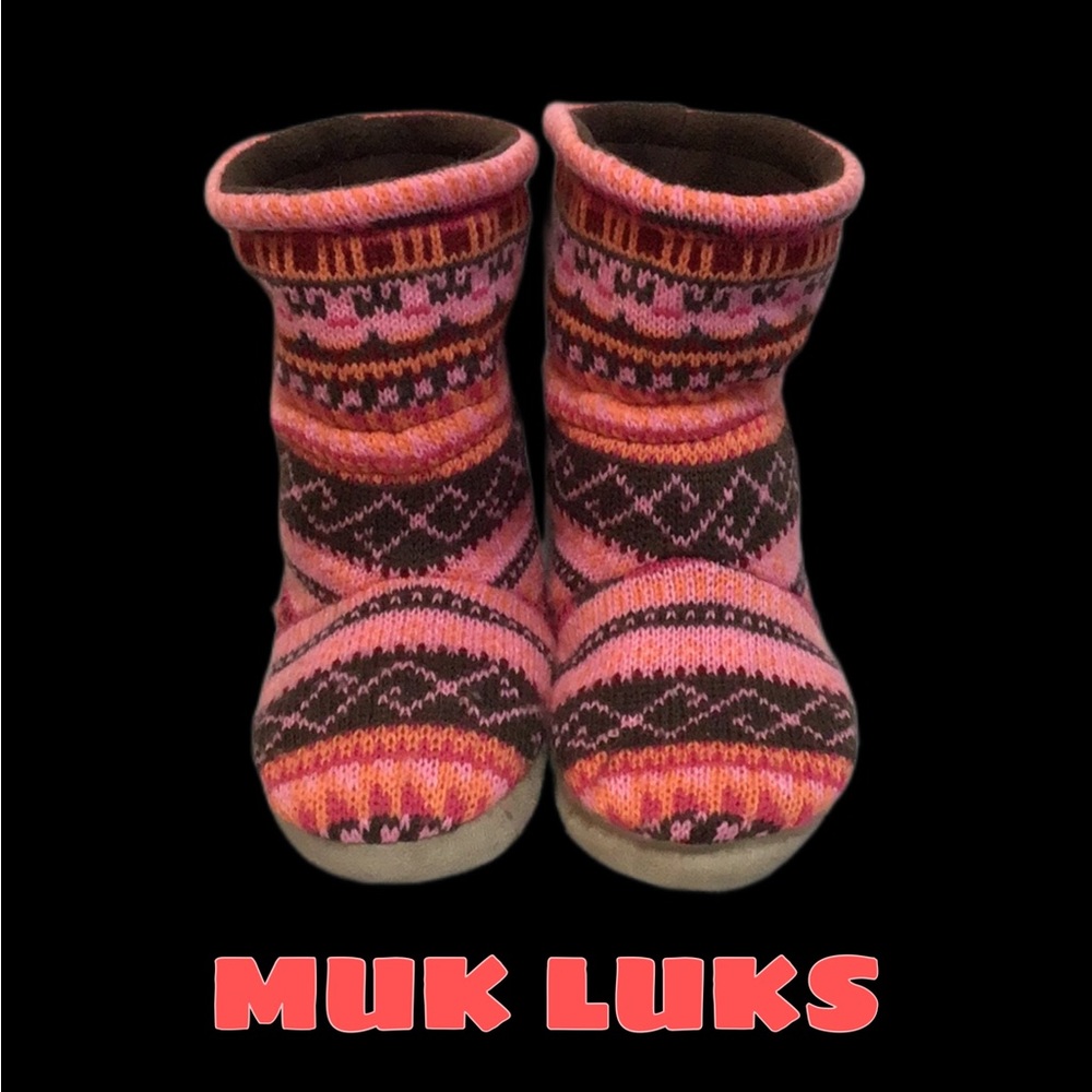 Muk Luks Knit Boots, Girls, Size 11/12